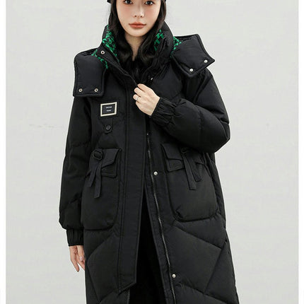 Women's Long Hooded Puffer Jacket Winter Warm Coat Padded Outwear