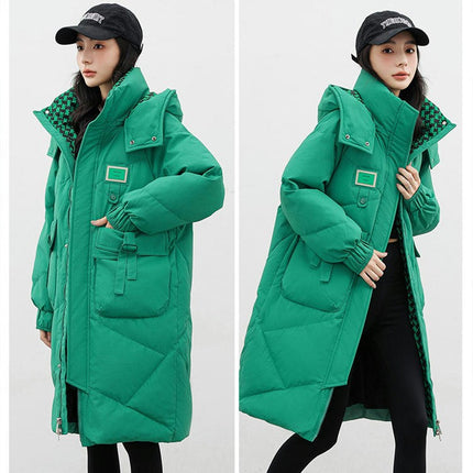 Women's Long Hooded Puffer Jacket Winter Warm Coat Padded Outwear