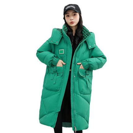 Women's Long Hooded Puffer Jacket Winter Warm Coat Padded Outwear