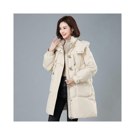 Women Winter Warm Down Coat Hooded Puffer Jacket Padded Outwear