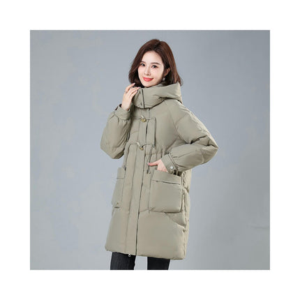 Women Winter Warm Down Coat Hooded Puffer Jacket Padded Outwear