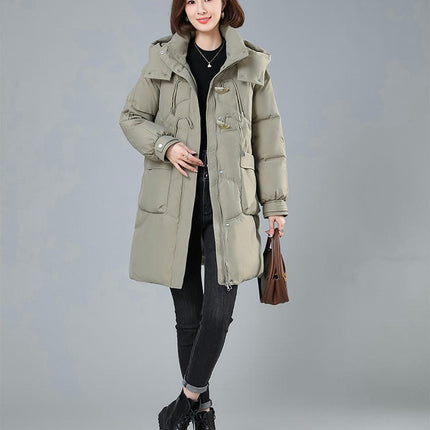 Women Winter Warm Down Coat Hooded Puffer Jacket Padded Outwear