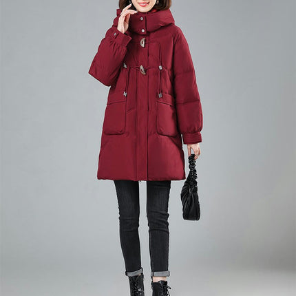 Women Winter Warm Down Coat Hooded Puffer Jacket Padded Outwear