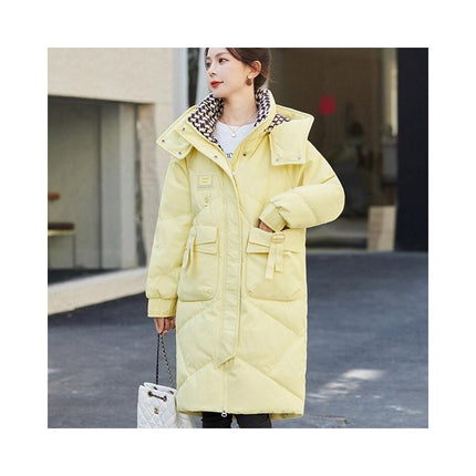 Women's Hooded Winter Down Coat Padded Warm Puffer Jacket Outwear