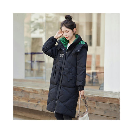 Women's Hooded Winter Down Coat Padded Warm Puffer Jacket Outwear