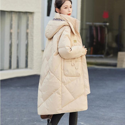 Women's Hooded Winter Down Coat Padded Warm Puffer Jacket Outwear