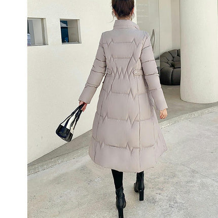 Women's Thickened Winter Down Coat Hooded Puffer Long Jacket Outwear