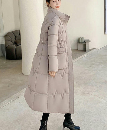 Women's Thickened Winter Down Coat Hooded Puffer Long Jacket Outwear