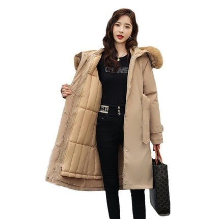 Women's Winter Thicken Jacket Parka Coat with Faux Fur Trim Hood