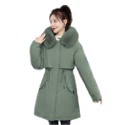 Women's Winter Warm Parka Jacket Fleece Lined Long Coat with Hood