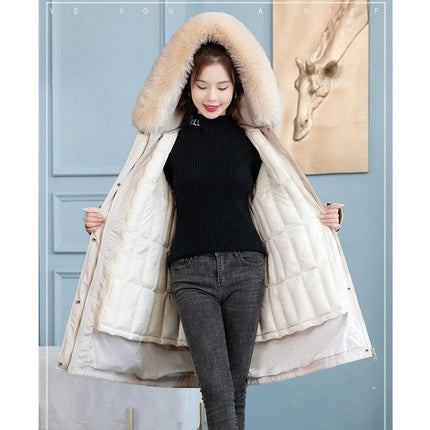 Women's Winter Lined Parka Jacket Hooded Long Winter Warm Coat