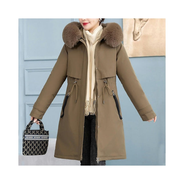 Women's Winter Lined Parka Jacket Hooded Long Winter Warm Coat