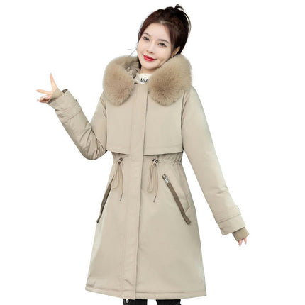 Women's Winter Lined Parka Jacket Hooded Long Winter Warm Coat