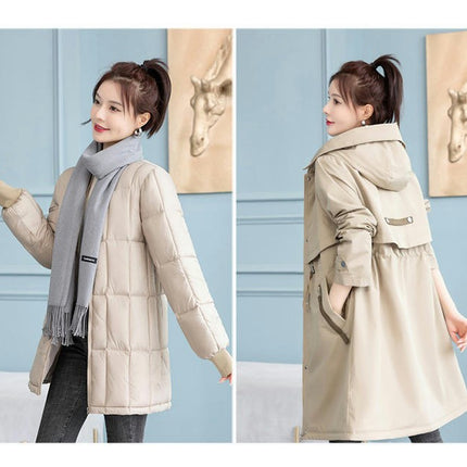 Women's Winter Lined Parka Jacket Hooded Long Winter Warm Coat