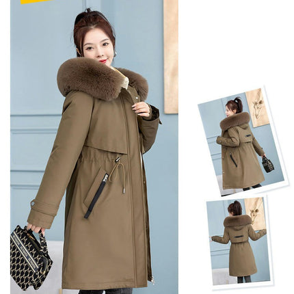 Women's Winter Lined Parka Jacket Hooded Long Winter Warm Coat