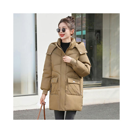 Women's Hooded Thickened Down Coat Winter Padded Puffer Jacket