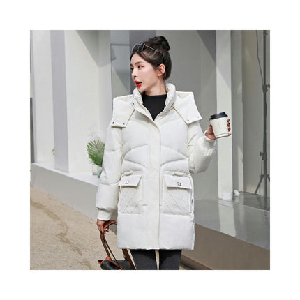 Women's Hooded Thickened Down Coat Winter Padded Puffer Jacket