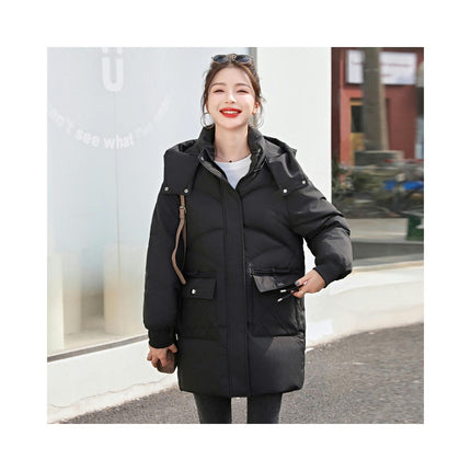 Women's Hooded Thickened Down Coat Winter Padded Puffer Jacket