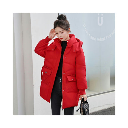 Women's Hooded Thickened Down Coat Winter Padded Puffer Jacket