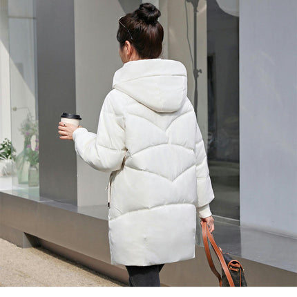 Women's Hooded Thickened Down Coat Winter Padded Puffer Jacket