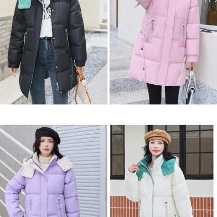 Women's Winter Coat Puffer Thickened Jacket Warm Outwear with Hood