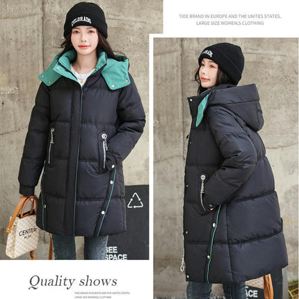 Women's Winter Coat Puffer Thickened Jacket Warm Outwear with Hood