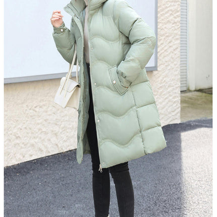 Women's Thickened Long Down Jacket Outerwear Hooded Puffer Coat