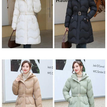 Women's Thickened Long Down Jacket Outerwear Hooded Puffer Coat