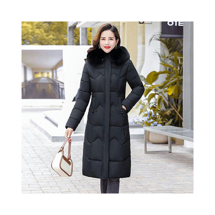 Women's Winter Hooded Long Puffer Jacket Outerwear Warm Down Coat