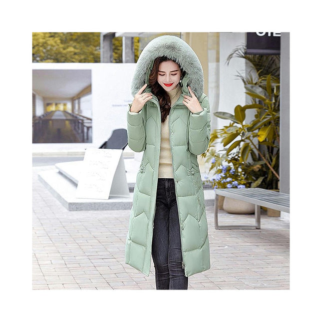 Women's Winter Hooded Long Puffer Jacket Outerwear Warm Down Coat