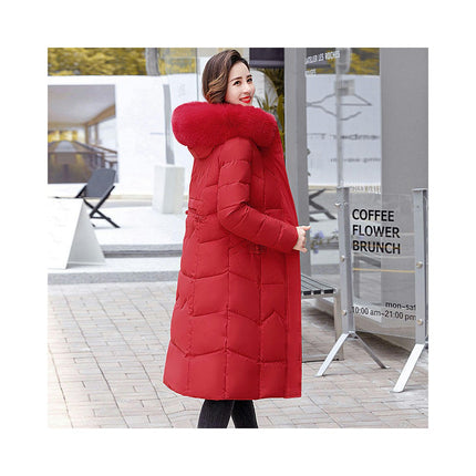 Women's Winter Hooded Long Puffer Jacket Outerwear Warm Down Coat