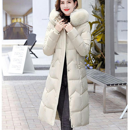 Women's Winter Hooded Long Puffer Jacket Outerwear Warm Down Coat