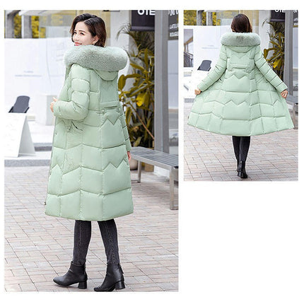 Women's Winter Hooded Long Puffer Jacket Outerwear Warm Down Coat