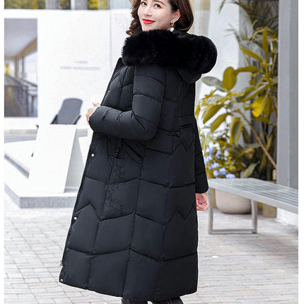 Women's Winter Hooded Long Puffer Jacket Outerwear Warm Down Coat