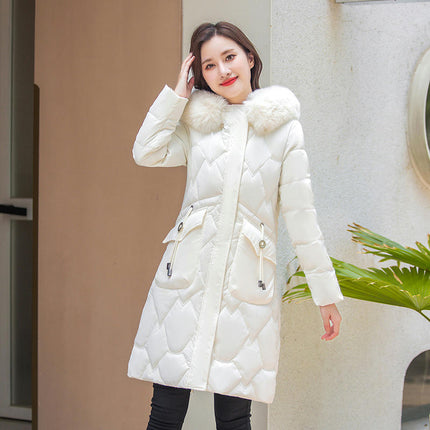 Women's Long Winter Coat Hooded Puffer Warm Padded Puffy Jackets