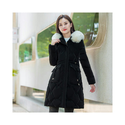 Women's Long Winter Coat Hooded Puffer Warm Padded Puffy Jackets