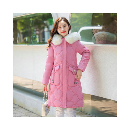 Women's Long Winter Coat Hooded Puffer Warm Padded Puffy Jackets