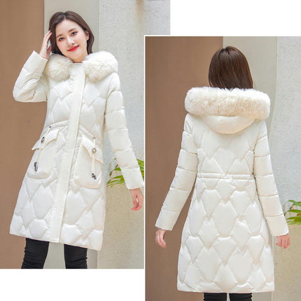 Women's Long Winter Coat Hooded Puffer Warm Padded Puffy Jackets