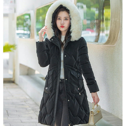 Women's Long Winter Coat Hooded Puffer Warm Padded Puffy Jackets