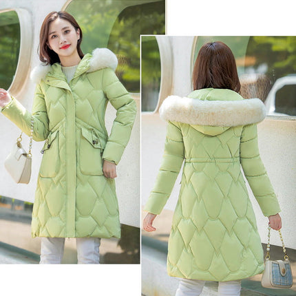 Women's Long Winter Coat Hooded Puffer Warm Padded Puffy Jackets