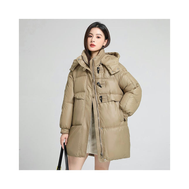 Women's Winter Warm Coat Padded Puffer Jacket Outwear with Hood