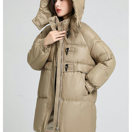 Women's Winter Warm Coat Padded Puffer Jacket Outwear with Hood