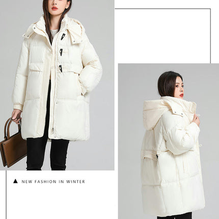 Women's Winter Warm Coat Padded Puffer Jacket Outwear with Hood