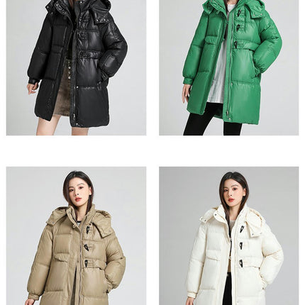 Women's Winter Warm Coat Padded Puffer Jacket Outwear with Hood