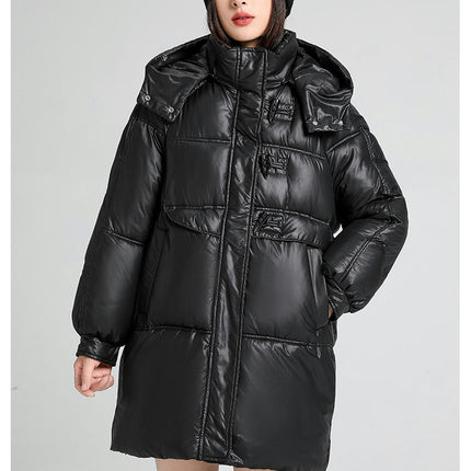 Women's Winter Warm Coat Padded Puffer Jacket Outwear with Hood