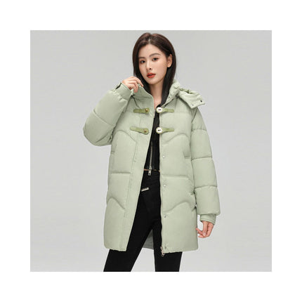 Women's Hooded Puffer Jacket Long Sleeve Winter Warm Padded Coat