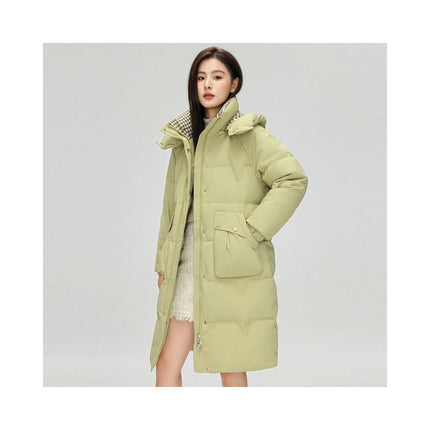 Women's Winter Padded Hooded Down Coat Long Puffer Jacket Outerwear