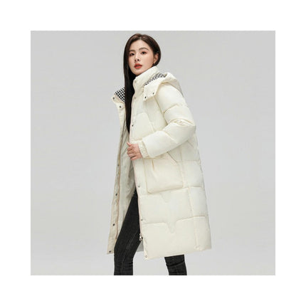 Women's Winter Padded Hooded Down Coat Long Puffer Jacket Outerwear