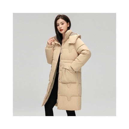 Women's Winter Padded Hooded Down Coat Long Puffer Jacket Outerwear