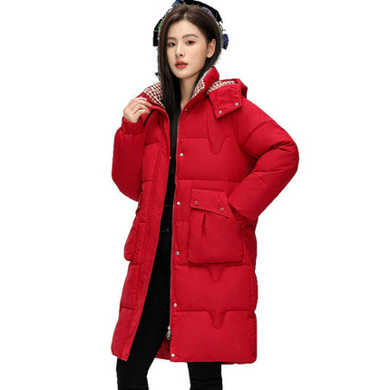 Women's Winter Padded Hooded Down Coat Long Puffer Jacket Outerwear